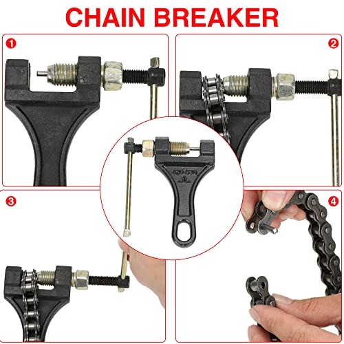 GREHUA 420 Mini Bike Rear Drive Chain 90 Link & Breaker Compatible with Coleman Powersports CT200U BT200X CT200U-EX Baja Warrior Massimo MB200 TrailMaster Predator 212cc 196cc Minibike Parts - Image 5