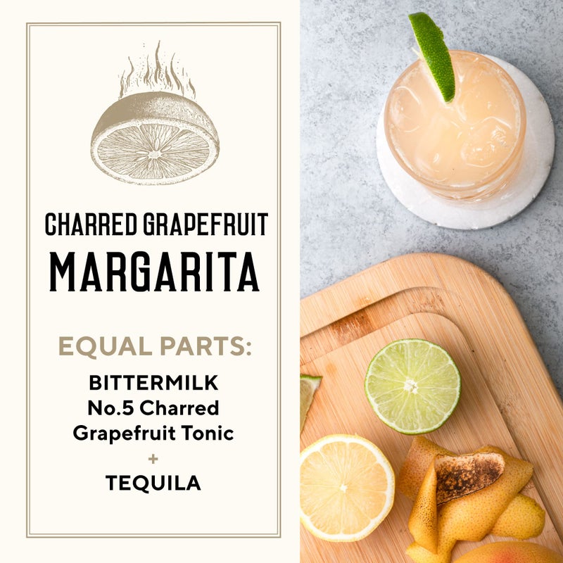 بيترميلك رقم 5 تونك جريب فروت مشوي مع ملح بحر بولز باي - مزيج كوكتيل مصنوع يدويًا بالكامل من المكونات الطبيعية - مزيج مارجريتا، مزيج كوكتيل - Image 3