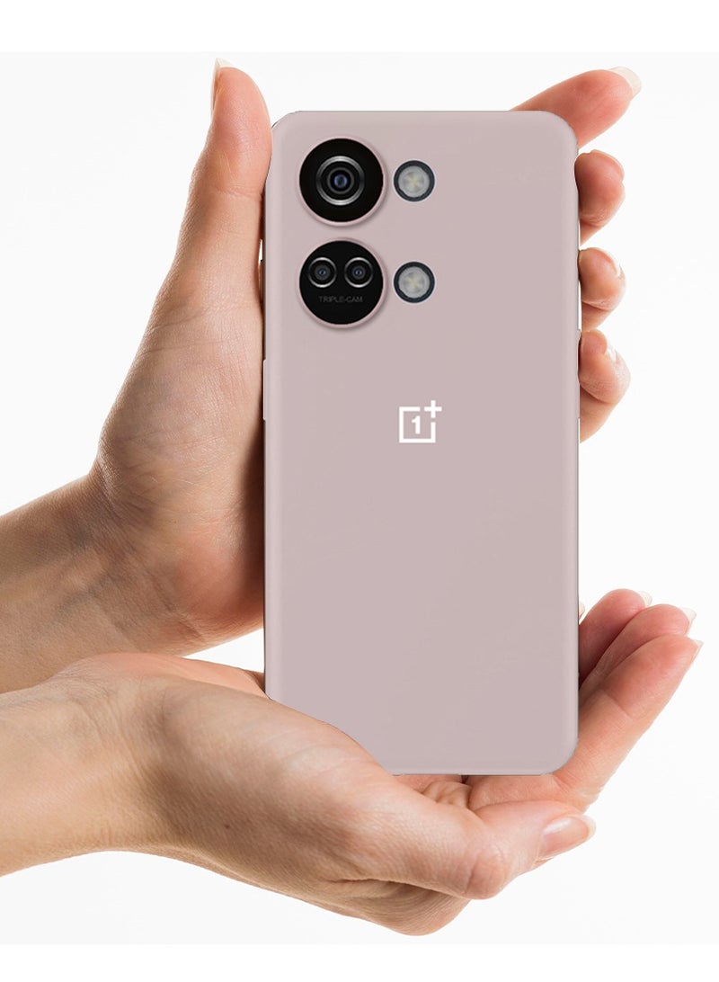 CATANES OnePlus Nord 3 Case Silicone Cover Soft and Durable Comfortable to Grip Soft Flexible Rubber Protective Case Beige - Image 2
