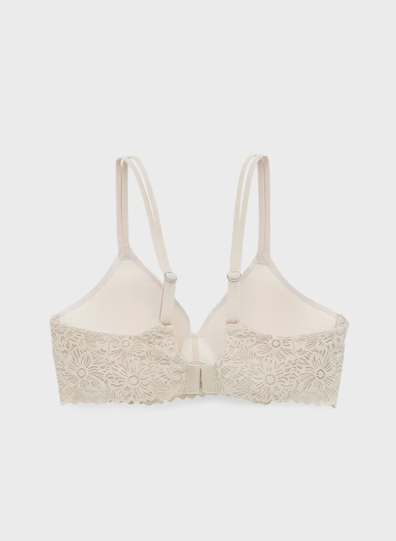 Aerie Lace Detail Plunge Bra