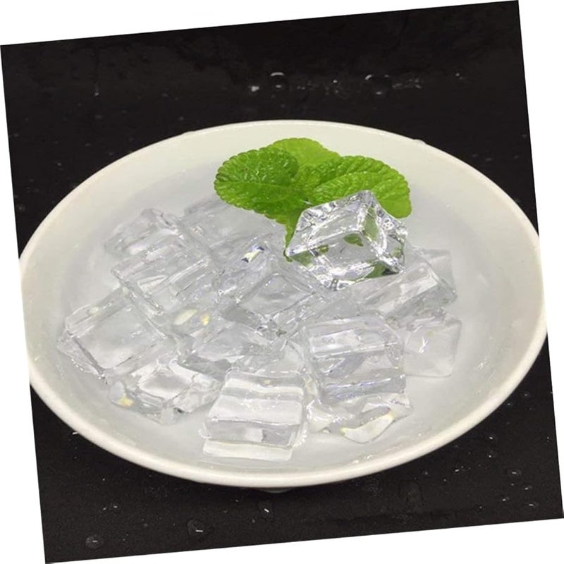 ABOOFAN 30mm Acrylic Artificial Ice Cubes 40Pcs Reusable Photography Props Kitchen Decor - Image 4