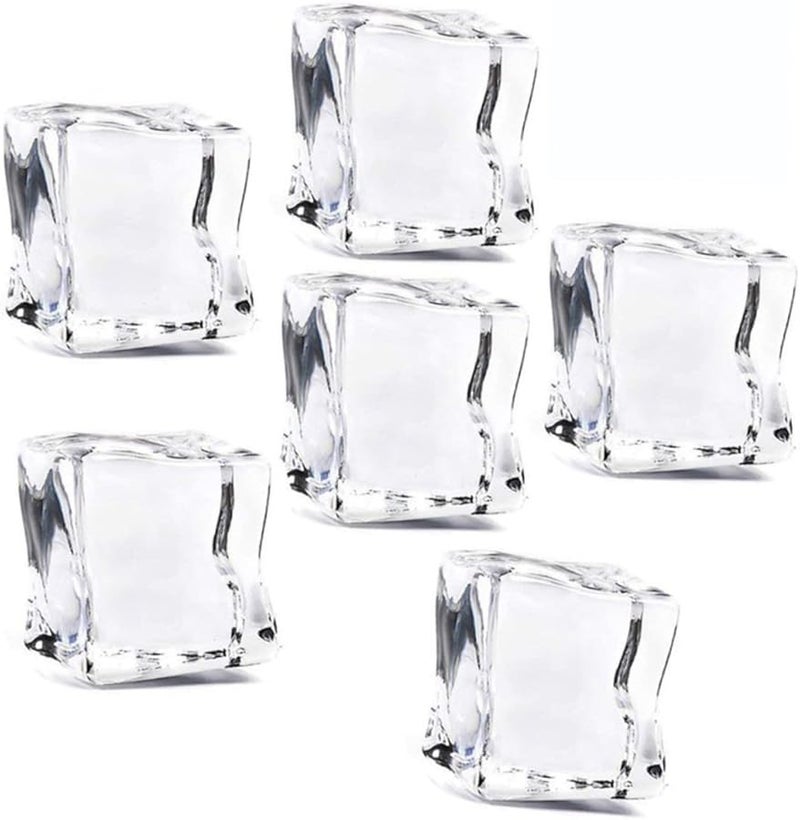 ABOOFAN 30mm Acrylic Artificial Ice Cubes 40Pcs Reusable Photography Props Kitchen Decor - Image 1
