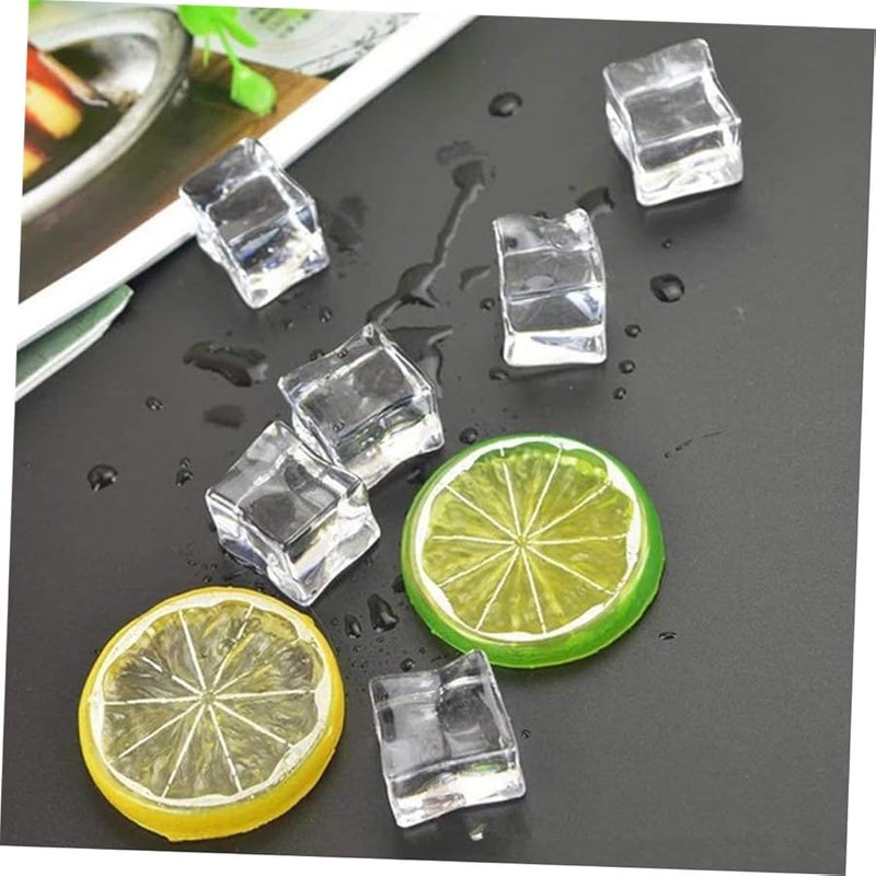 ABOOFAN 30mm Acrylic Artificial Ice Cubes 40Pcs Reusable Photography Props Kitchen Decor - Image 3