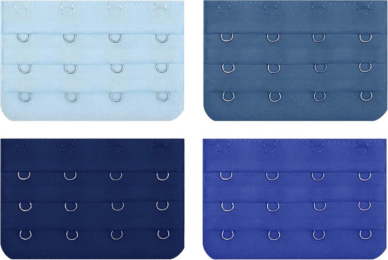 BEADNOVA Bra Extender 4 Hook Bra Back Clips Bra Strap Extender Bra Clasp (4pcs) - Image 1