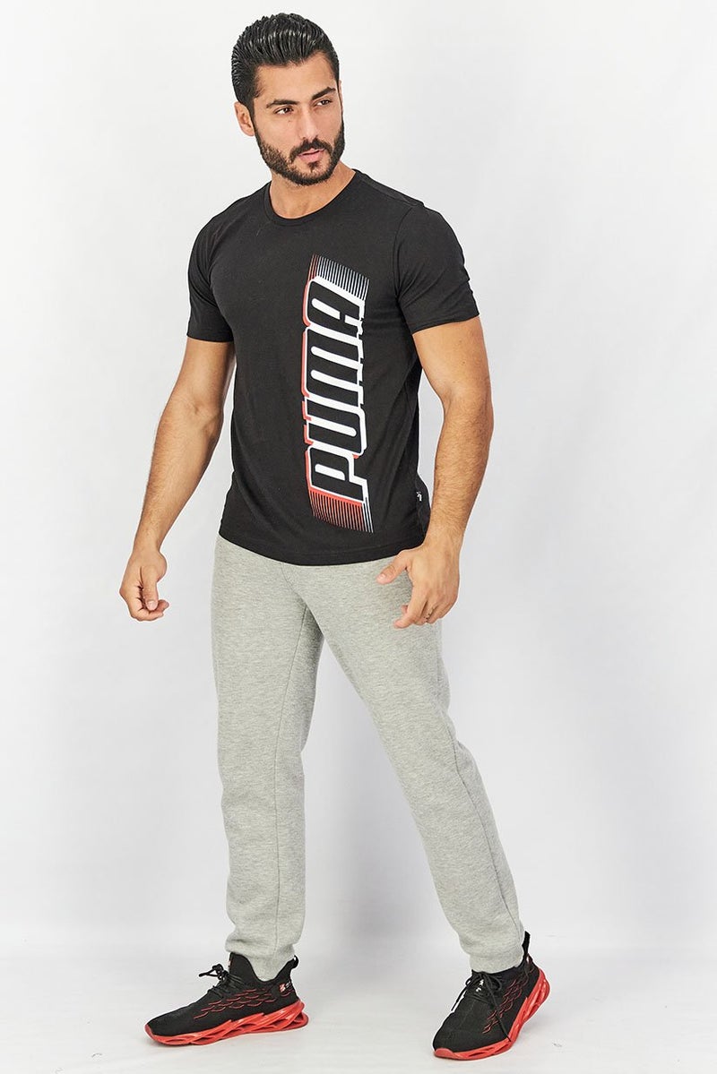 PUMA Men Sport Fit Short Sleeves Speed Tee, Black - Image 4