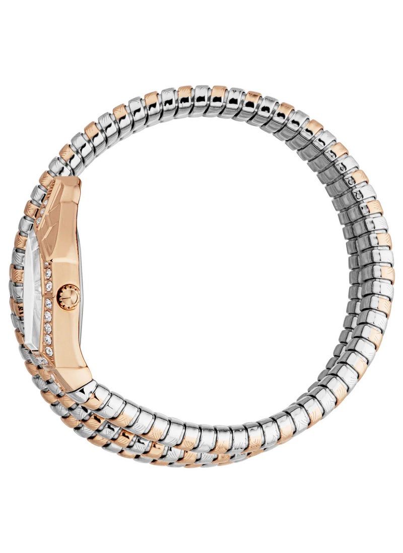 Just Cavalli - Just Cavalli Women Mesmerizing Design White Dial Two Tone Watch -  JC1L304M0075 - Image 1