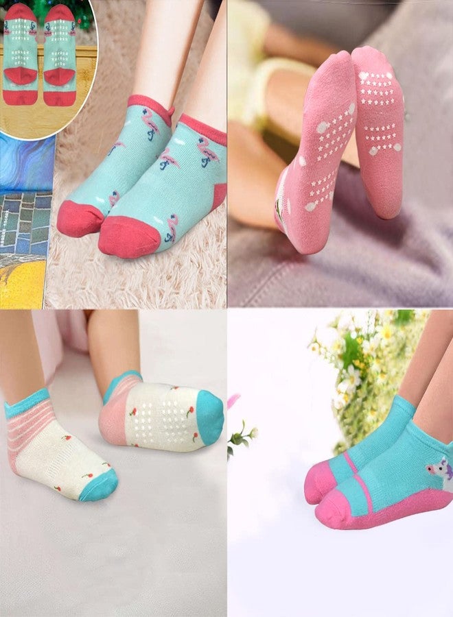 Tphon Non Slip Kids Toddler Socks with Grippers Baby 12 Pairs Anti Skid Socks for Boys Girls 0-7 Year Children, 04 Cartoon 12 Pairs, 1-3 years - Image 4