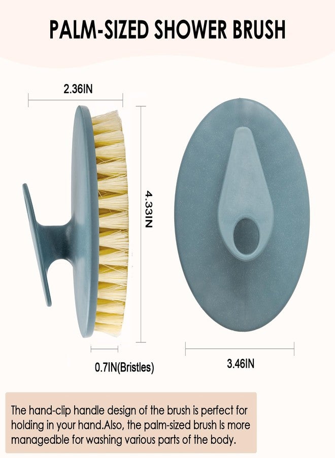 INNERNEED Food-Grade Soft Silicone Body Scrubber Shower Brush Handheld Cleansing Skin Brush, with PP Shower Brush for Exfoliating, Cellulite Treatment - Image 2