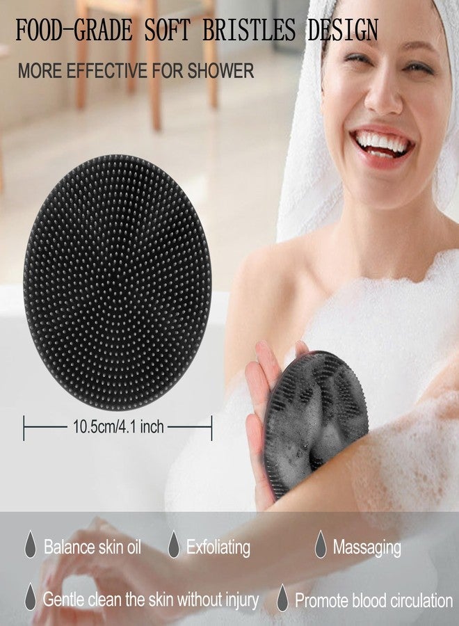INNERNEED Food-Grade Soft Silicone Body Scrubber Shower Brush Handheld Cleansing Skin Brush, with PP Shower Brush for Exfoliating, Cellulite Treatment - Image 5