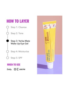 GOOD MOLECULES Yerba Mate Wake Up Eye Gel - Yerba Mate, Hyaluronic Acid and Caffeine to Hydrate, Minimize Puffiness and Swelling - Skincare for Face  - Image 2
