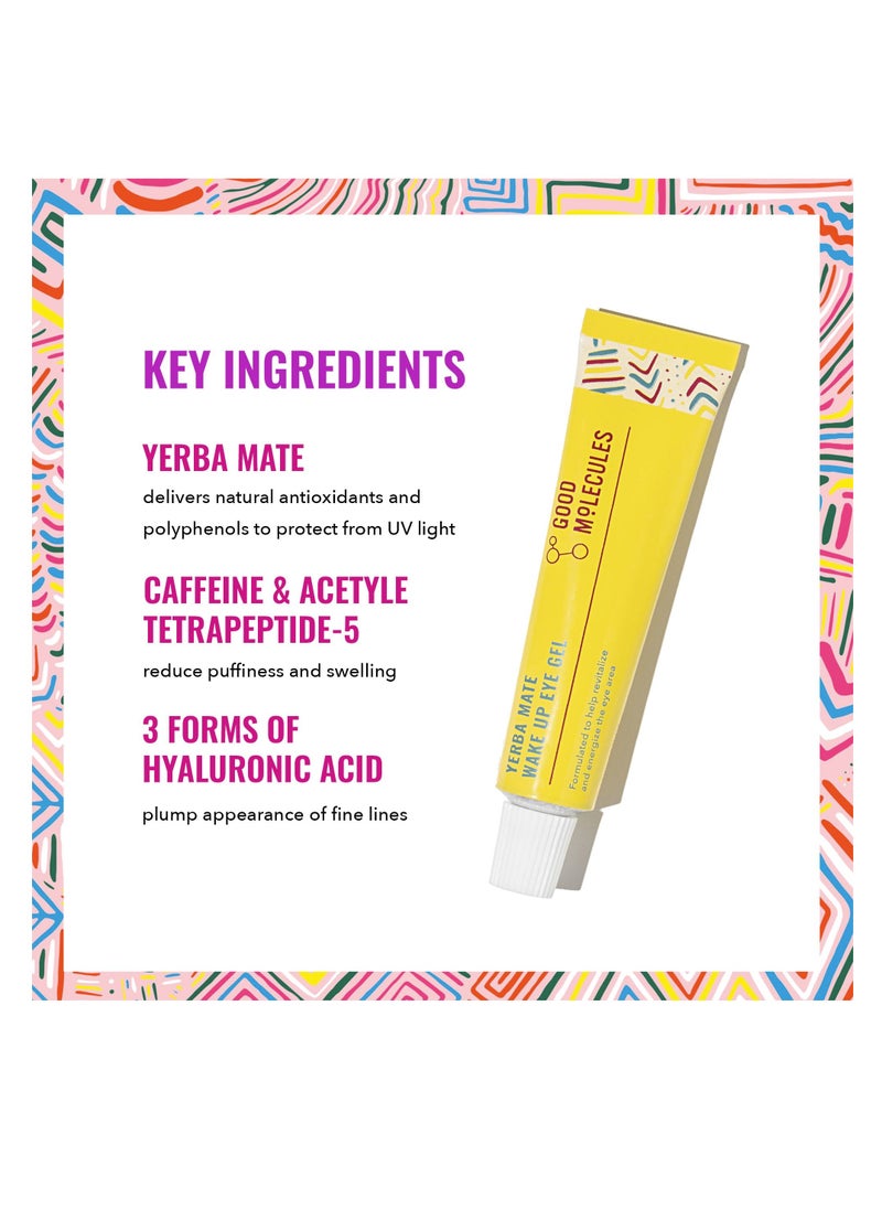 GOOD MOLECULES - Yerba Mate Wake Up Eye Gel - Yerba Mate, Hyaluronic Acid and Caffeine to Hydrate, Minimize Puffiness and Swelling - Skincare for Face - Image 1