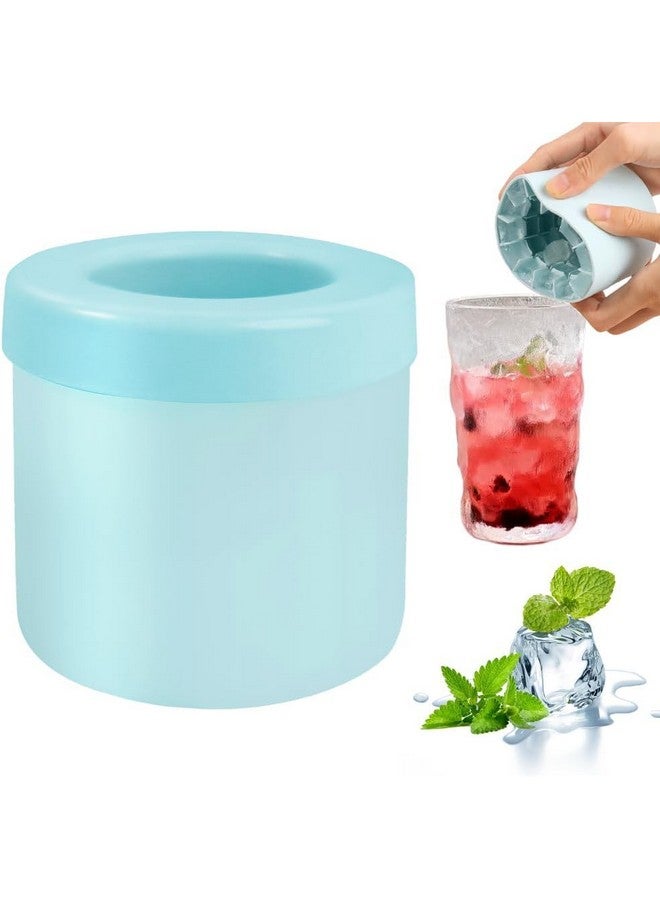 Droposale Silicone Ice Cube Maker Cup, Cylinder Trays Lattice Ice Cube Mold, Made of Food Grade Silicone and ABS Material, Holds to 60 Ice Cubes Multi Color (Pack of 1) (Cylinder) - Image 1