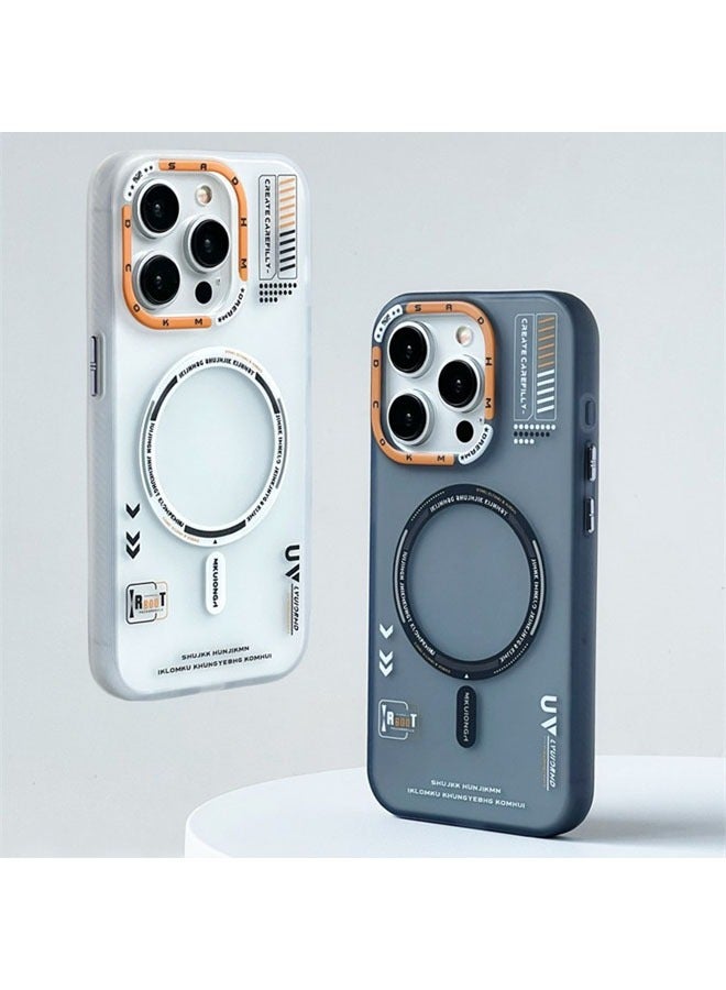 general Phone case for iPhone 16 Pro Max/16 Pro (2024), magnetic matte fashion phone case, compatible with car stand and wireless charging, anti-drop protection back case - Image 2