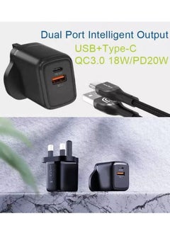Generic USB C Plug Charger Fast Charging, 20W Type C PD Wall Charger Plug Power Adaptor Compatible with iPhone and Android Phones Laptops, 3.0 A (Black)  - Image 3