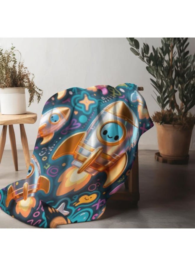 عام بطانية رقيقة من الفانيلا الكرتونية للأطفال والرضع (دافئة ومريحة، ومناسبة للنوم والألعاب) 70 سم * 100 سم - Image 4