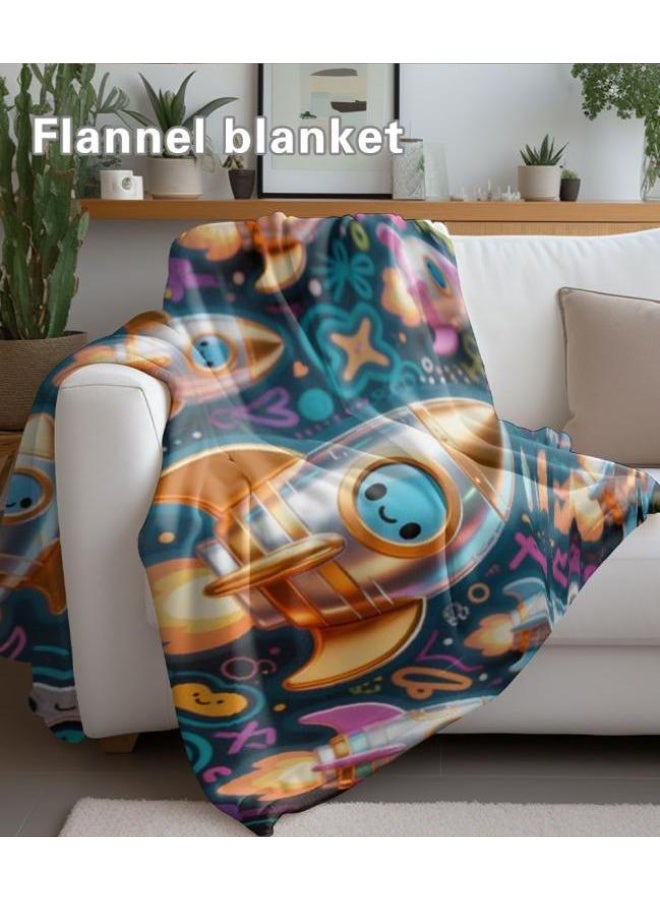 عام بطانية رقيقة من الفانيلا الكرتونية للأطفال والرضع (دافئة ومريحة، ومناسبة للنوم والألعاب) 70 سم * 100 سم - Image 5