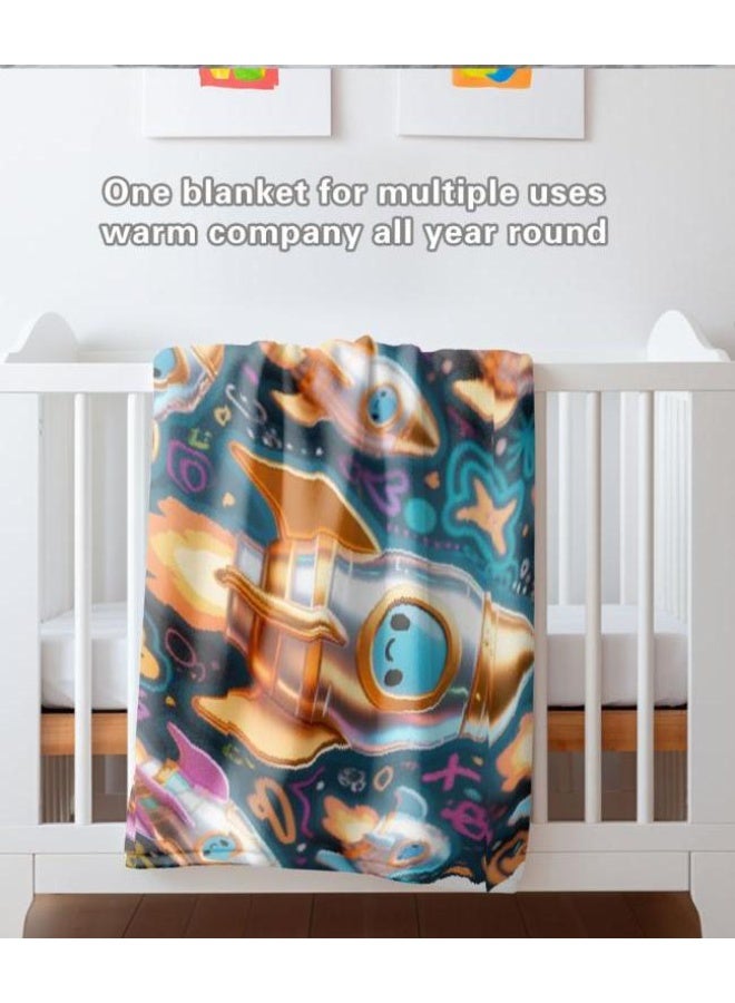 عام بطانية رقيقة من الفانيلا الكرتونية للأطفال والرضع (دافئة ومريحة، ومناسبة للنوم والألعاب) 70 سم * 100 سم - Image 3