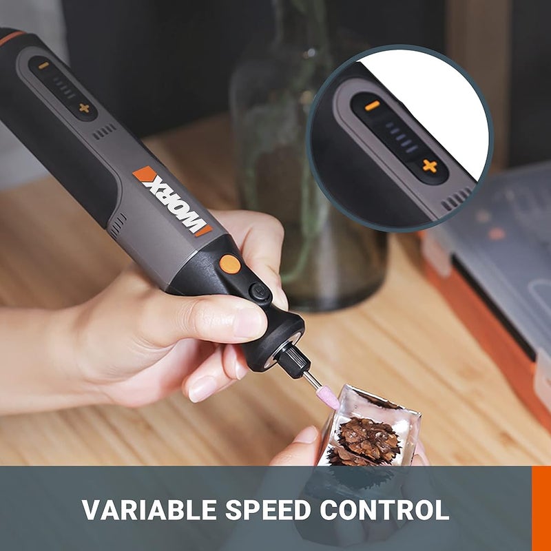 Worx 8V Cordless Rotary Tool WX106, USB Charging, 3.2mm Collet Size, Variable Speed Control, Lightweight and Compact Design, 23pcs Accessories - Image 2