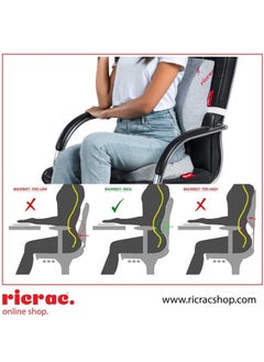 ricrac Rolo Back Support Pillow – Light Grey | Ergonomic Comfort for Better Posture.  - Image 3