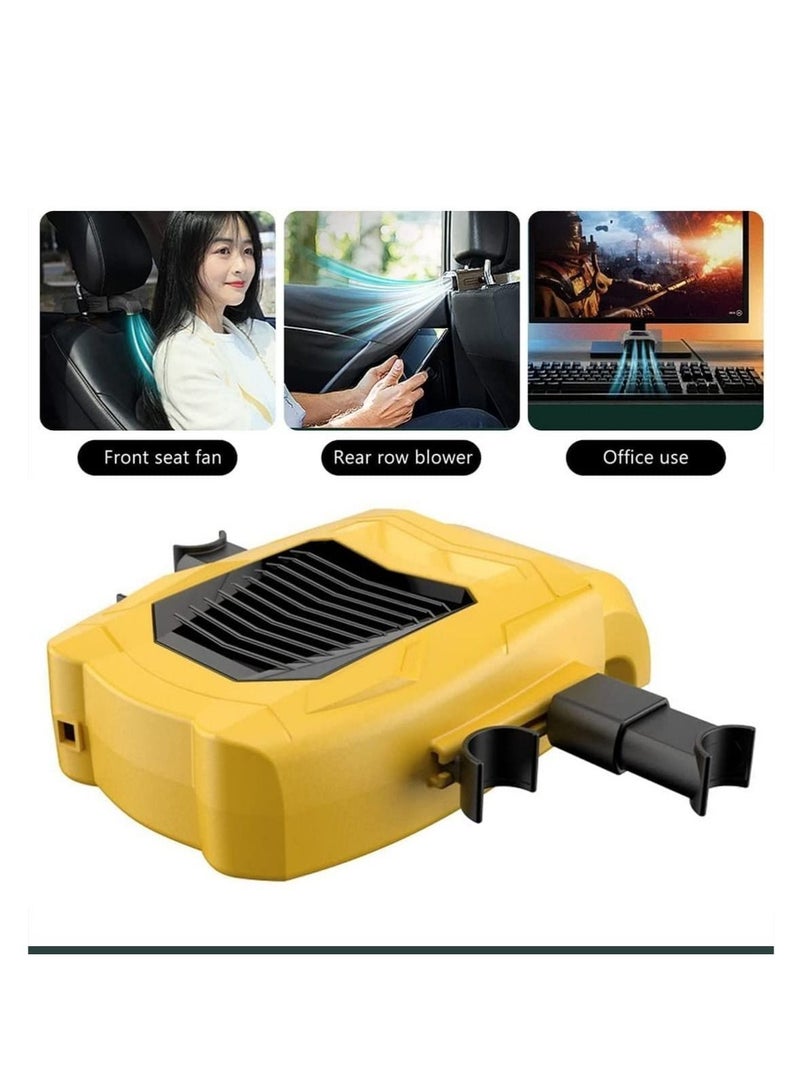 Loquat DMG Car Fan, Seat Back Cooling Fan,USB Portable Fan,Electric Fan with 3 Speed Car,Seat for Front Driver, Passenger - Image 1