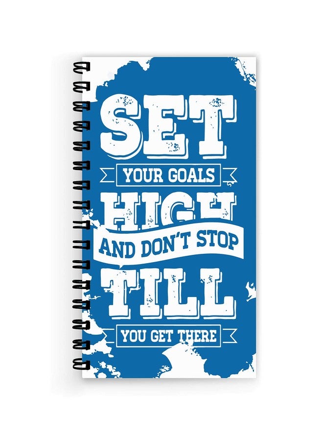 Plan To Gift Set Your Goals High and Don't Stop Till You Get There Motivational Printed Designer Wire Bound unruled Paper Sheets (160 Pages) Notebooks & Diary - Image 2