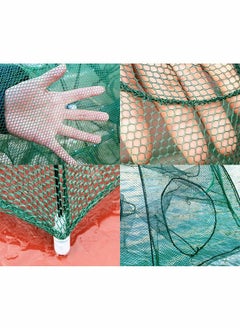 GROIC 8 Hole Folded Fishing Net, Portable Automatic Fishing Shrimp Trap, Automatic Fishing Net Landing Trap Bait Casting Cage Fish Shrimp Minnow Crayon Fish Crab Bait Net  - Image 4