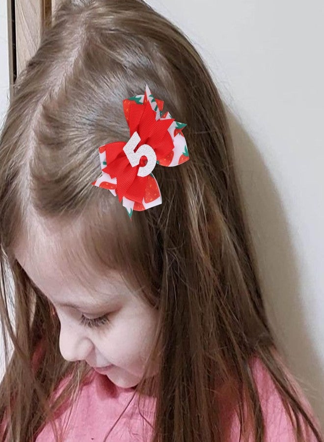 Jissoo Hair Clip - Strawberry Bow, Girls Berry Sweet 5th Birthday Party Decoration, Red Bow Hair Accessories - Image 4