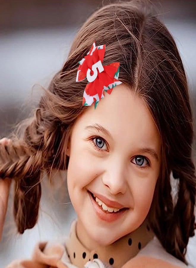 Jissoo Hair Clip - Strawberry Bow, Girls Berry Sweet 5th Birthday Party Decoration, Red Bow Hair Accessories - Image 3