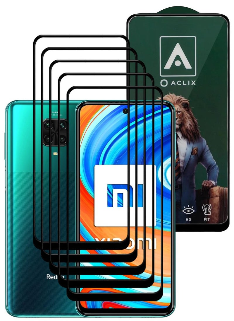 ACLIX 5 Pieces Antistatic ESD Dustproof Premium Quality High Definition Tempered Glass Screen Protector Designed For Xiaomi Redmi Note 9 Pro - Image 1
