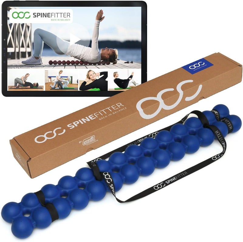 SISSEL SPINEFITTER by SISSEL Blue  Massage Device for Back  Balance  Back Trainer Relieves Tension  Blockages  Ideal for Pilates and Yoga  for Relaxation of The Spine  for Home  Professional Use - Image 1