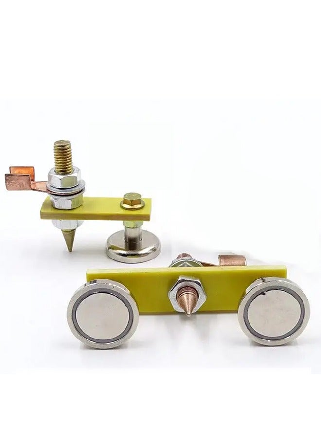 2pcs Magnetic Welding Head Support Clamp Strong Magnetism Welding Support Heads Large Suction Welding Ground Clamp Holder - Image 1