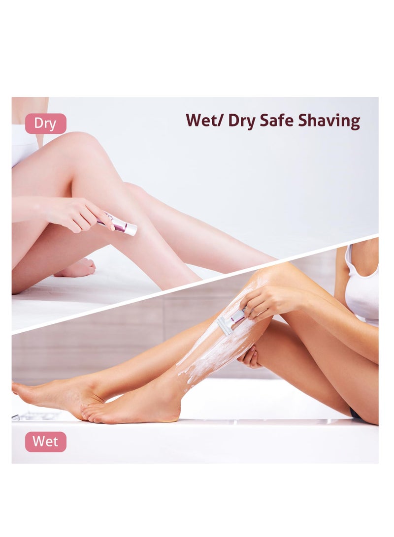 Zikra Electric Razor, Electric Personal Shavers, 4 in 1 Women Razors, Detachable Head USB Rechargeable Hair Trimmer, for Body Nose Hair Trimmer Face Shavers Eyebrow Legs - Image 4