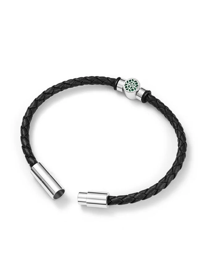 Bracelet for Men in Silver and Black