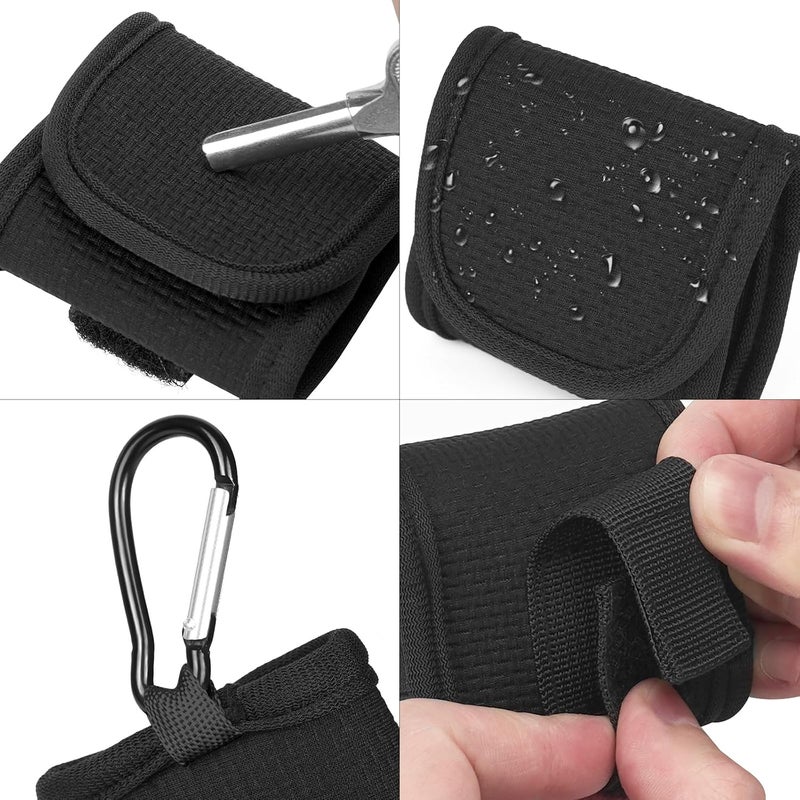 Geekria Earbuds Carrying Pouch Compatible with Beats Studio Buds Belt Holster, Protective Cover with Clip Holder for Bag Strap, All-Round Protection (Black) - Image 3