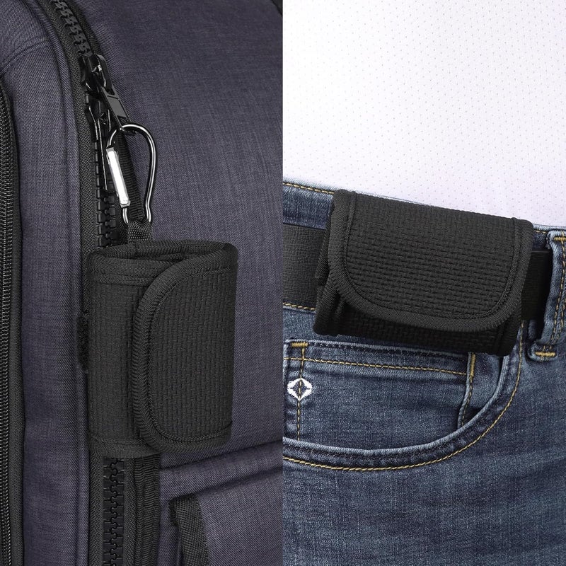 Geekria Earbuds Carrying Pouch Compatible with Beats Studio Buds Belt Holster, Protective Cover with Clip Holder for Bag Strap, All-Round Protection (Black) - Image 5
