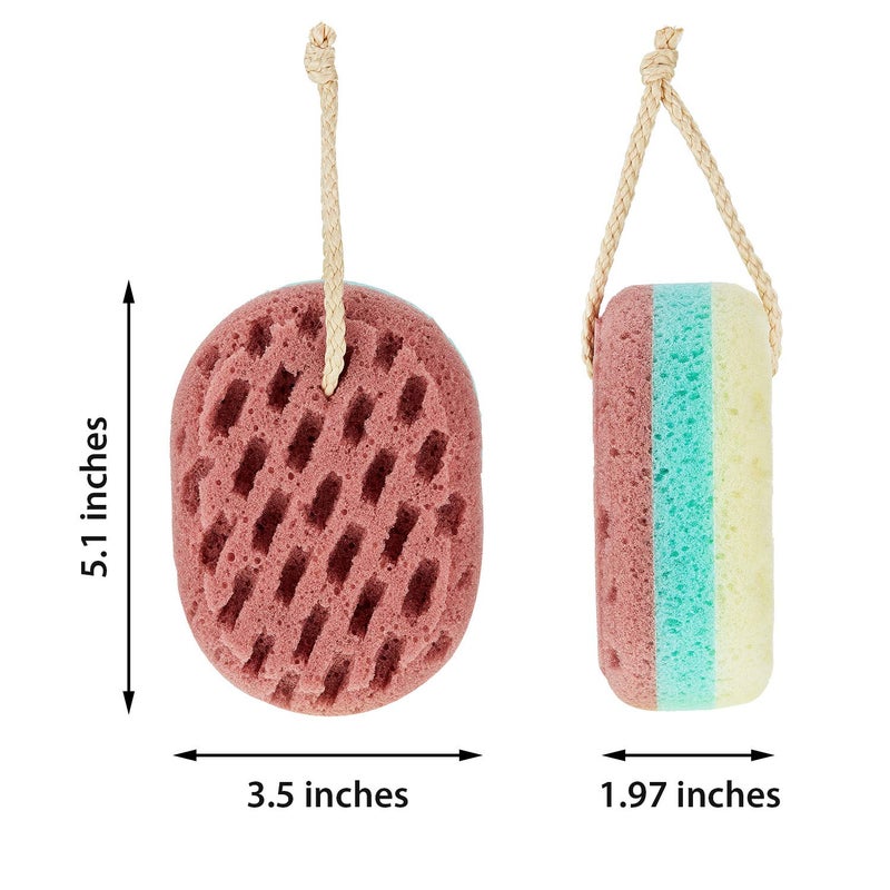 BOAO 8 Pieces Soft Bath Sponge Shower Sponge Gentle Soothing Body Sponge Bath Shower Sponge for Women Men Kids MultiColor - Image 4