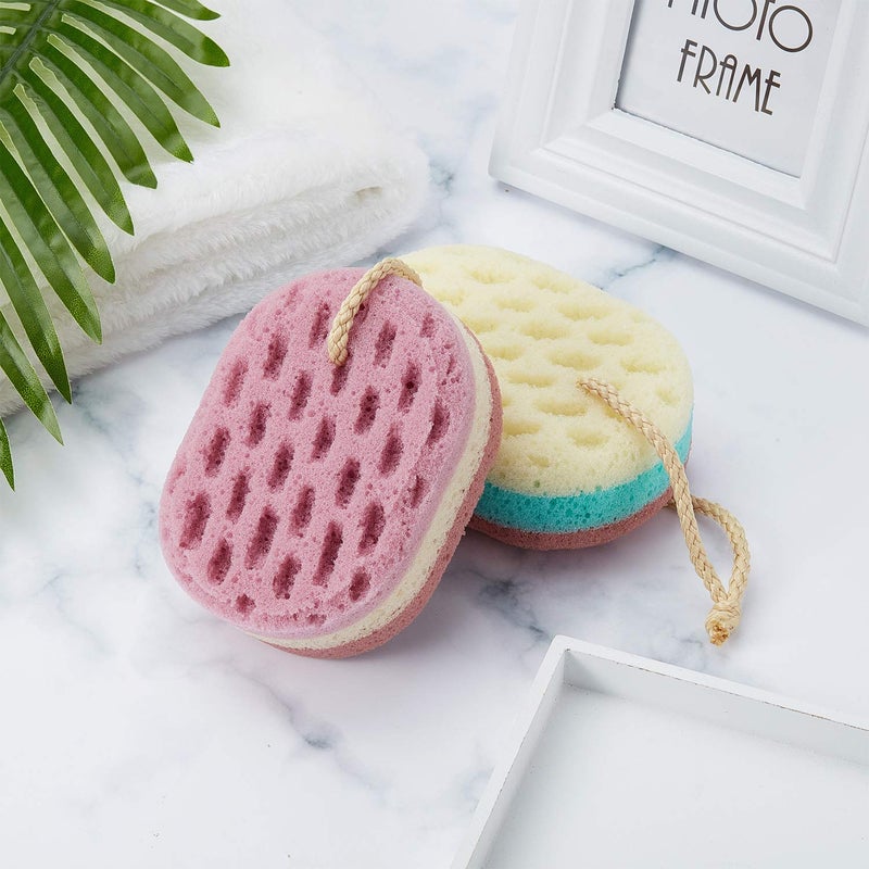 BOAO 8 Pieces Soft Bath Sponge Shower Sponge Gentle Soothing Body Sponge Bath Shower Sponge for Women Men Kids MultiColor - Image 3