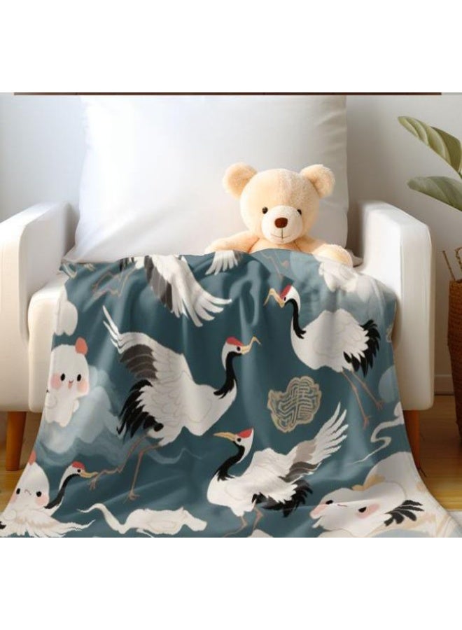 عام بطانية رقيقة من الفانيلا الكرتونية للأطفال والرضع (دافئة ومريحة، ومناسبة للنوم والألعاب) 70 سم * 100 سم - Image 5