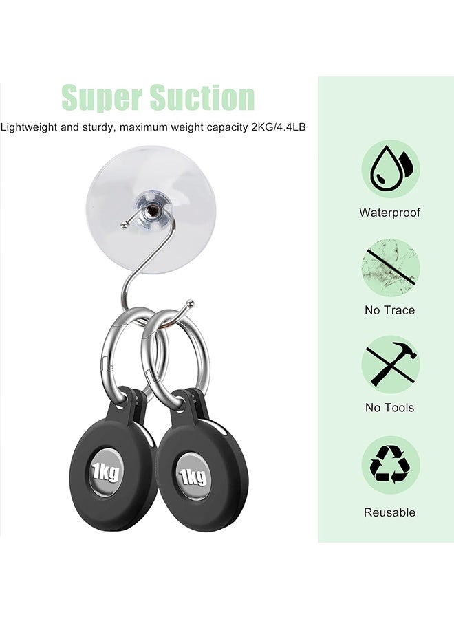 Wffo 10Pcs Screw Suction Cups Glass Suction Pads 40mm Clear PVC Plastic Sucker Pads Without Hook Extra Strong Suction Power Holder for Bathroom Wall Window Car Shade License Plates - Image 3