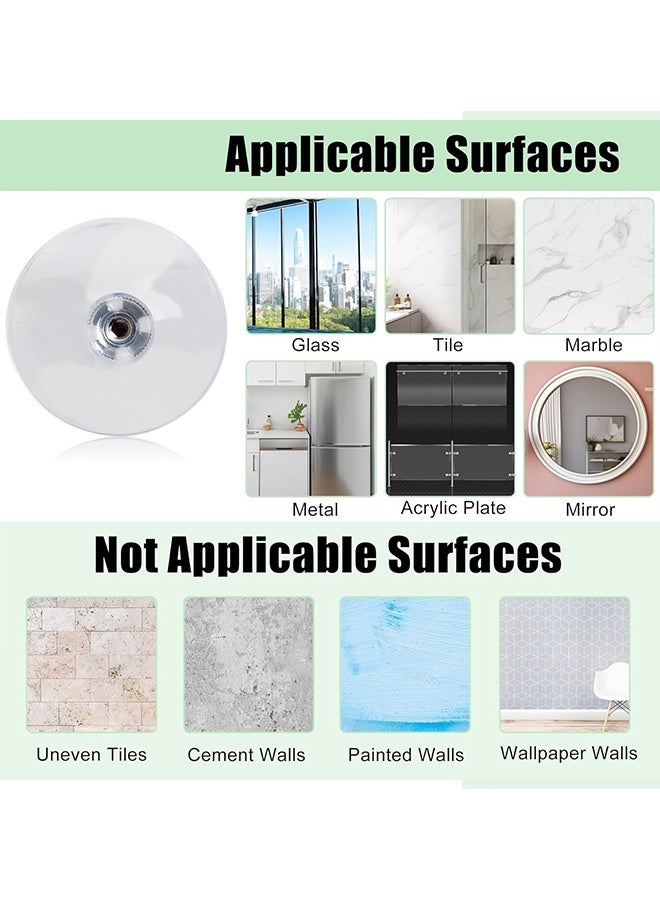 Wffo 10Pcs Screw Suction Cups Glass Suction Pads 40mm Clear PVC Plastic Sucker Pads Without Hook Extra Strong Suction Power Holder for Bathroom Wall Window Car Shade License Plates - Image 4
