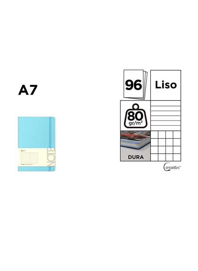 Cervantes دفتر مغلق بغطاء كرتون مربع - A7