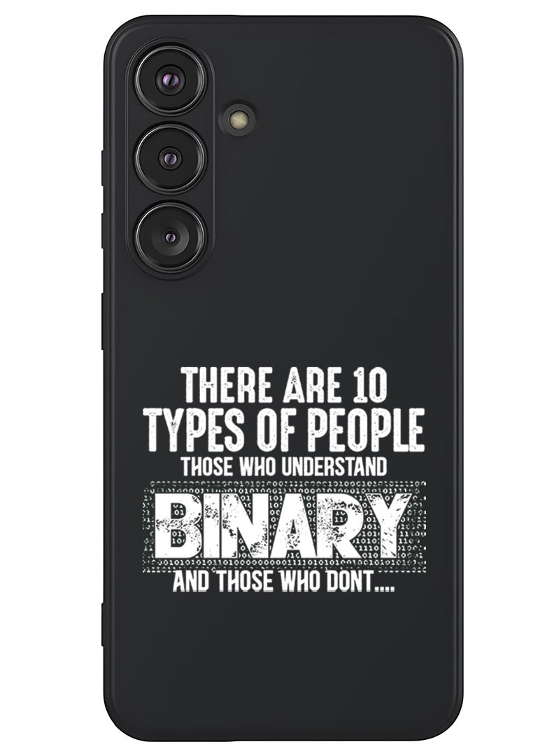 Theodor Protective Slim Fit Case Liquid Silicone Cover with Full Body Protection Anti-Scratch Shockproof Case For Samsung Galaxy S25 (Black) - Binary White - Image 1