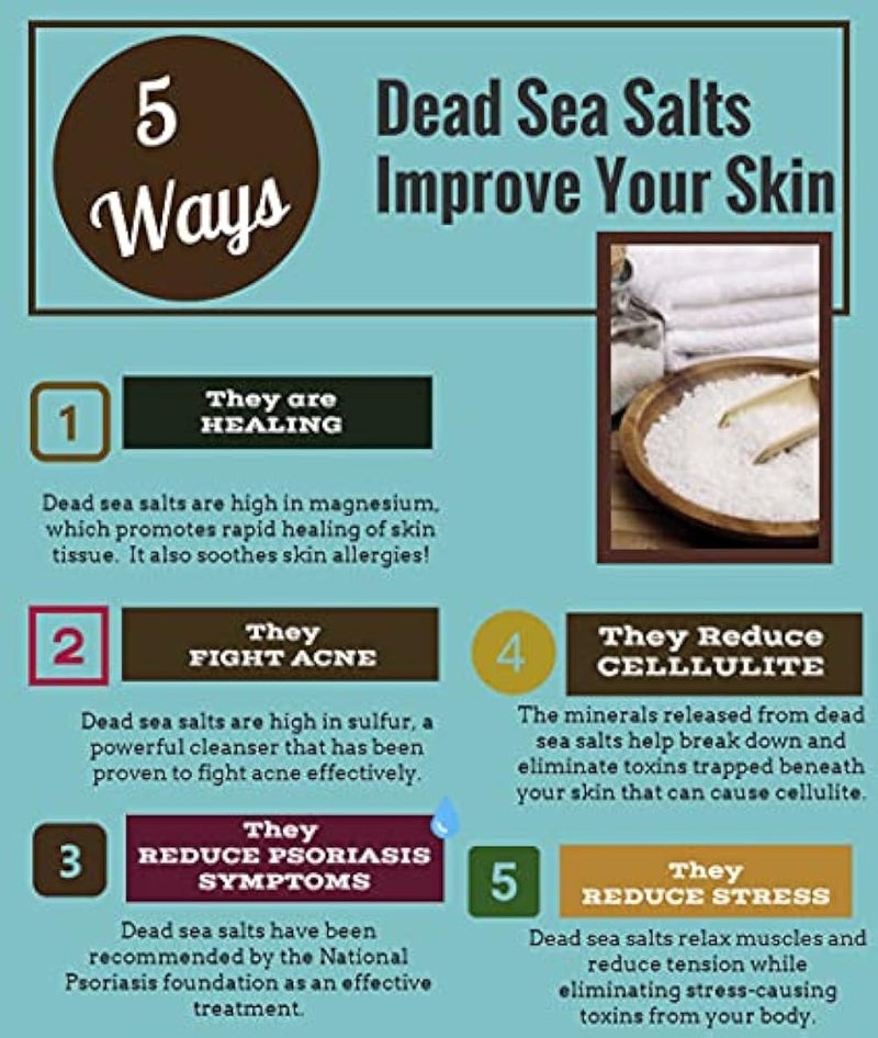Julia Store Dead Sea Salts for Soaking, Relaxation, and Detoxification of Skin, 600 gm, Red Roses Scent - Image 3
