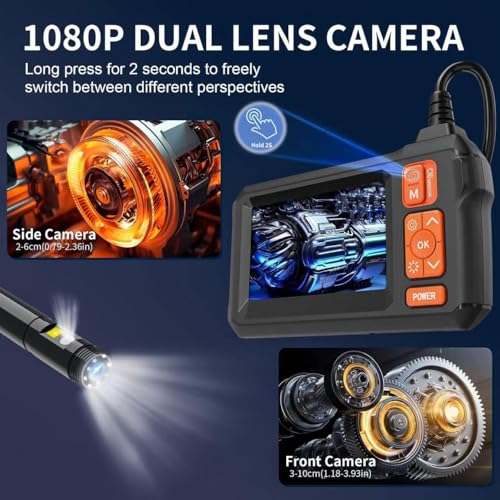 BeQuest: Quest For More Bequest Dual Lens Borescope - 4.3" Endoscope with Light, IP67 Waterproof, 1080 HD Inspection, 16.5ft Camera, Gadgets for Men - Image 5