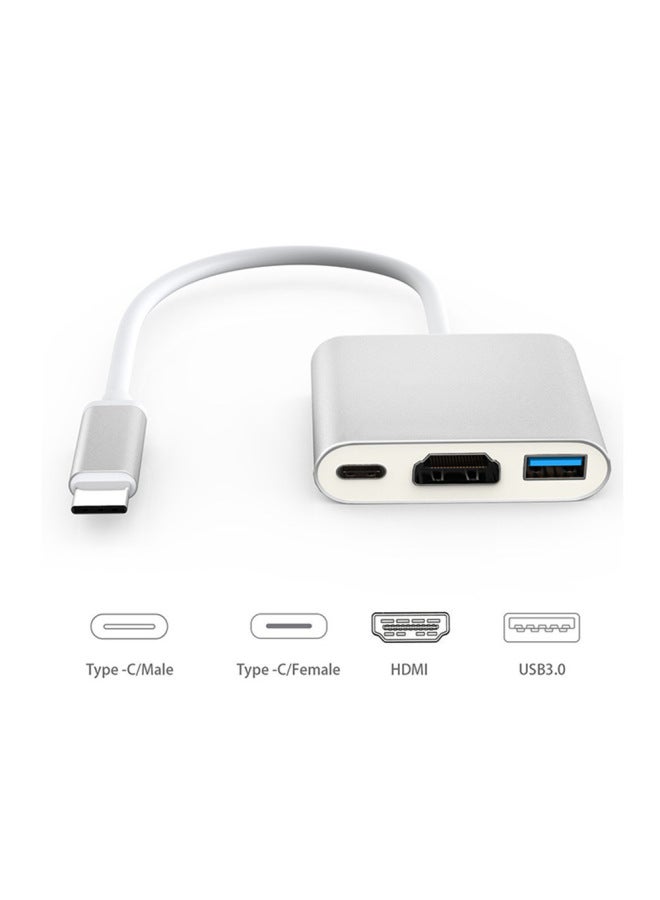 Type-c To Hdmi + Usb3.0 + PD Converter Type C To Hdmi Three In One Switch Nintendo-Color:Rose Gold  - Image 5