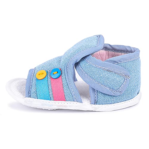INSTABUYZ Baby Sandal – Unisex First Walking Sandal for 6‑9 Months, Blue – Soft, Non‑Slip, Comfortable Infant Footwear - Image 2