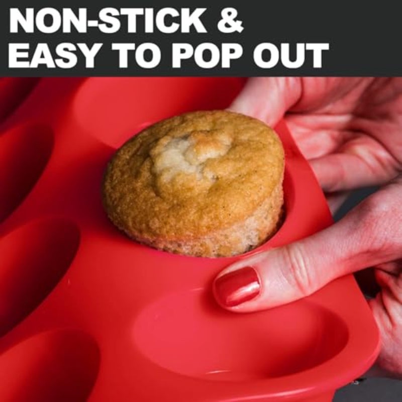 Silicone Muffin Pan: 24-Cup Food Grade BPA-Free Silicone - Non-Stick Flexible Design Temperature Resistant -40℃ To 260℃ Cupcake Baking Pan For Home Baking DIY Creations - Image 2
