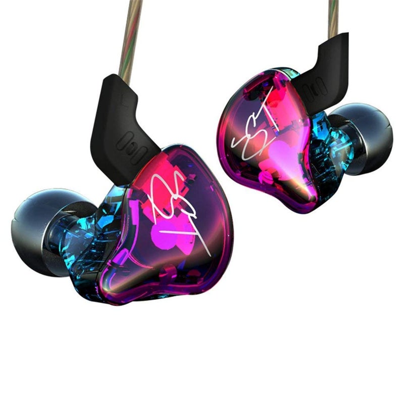 KZ Colorful Hybrid Banlance Armature with Dynamic in-Ear Earphone 1BA+1DD HiFi Headset KZ in Ear Monitors Headphones Wired Earbuds IEM Earphones Gaming Earbuds (Colorful Without mic) - Image 1
