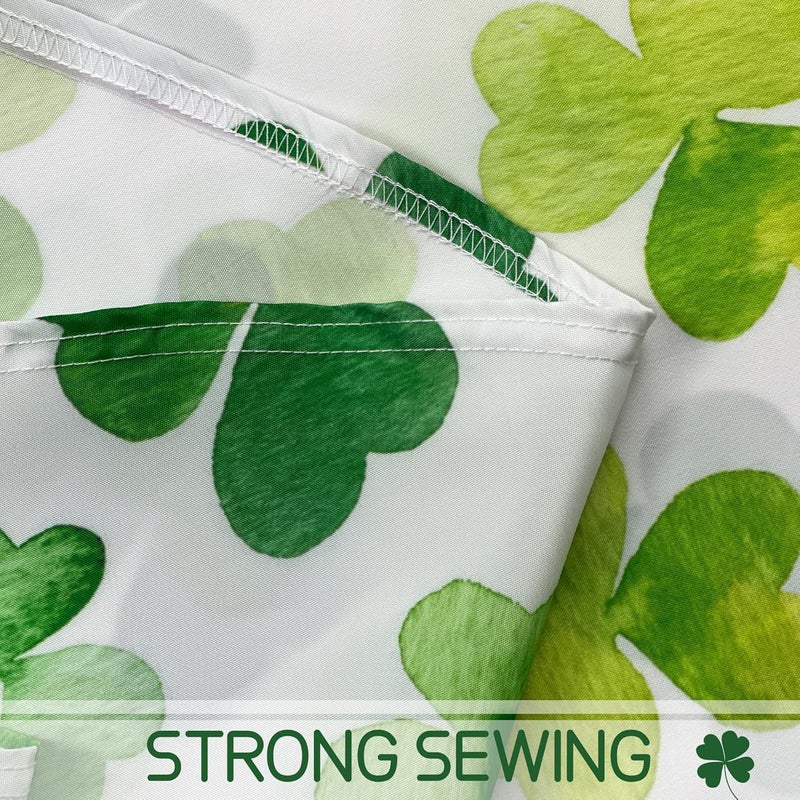 SuQKXCo St Patricks Day Round Tablecloth 60 inch Watercolor Shamrock Table Cloths Spill Proof Table Covers for Kitchen Party Dinner Tabletop Decoration - Image 5