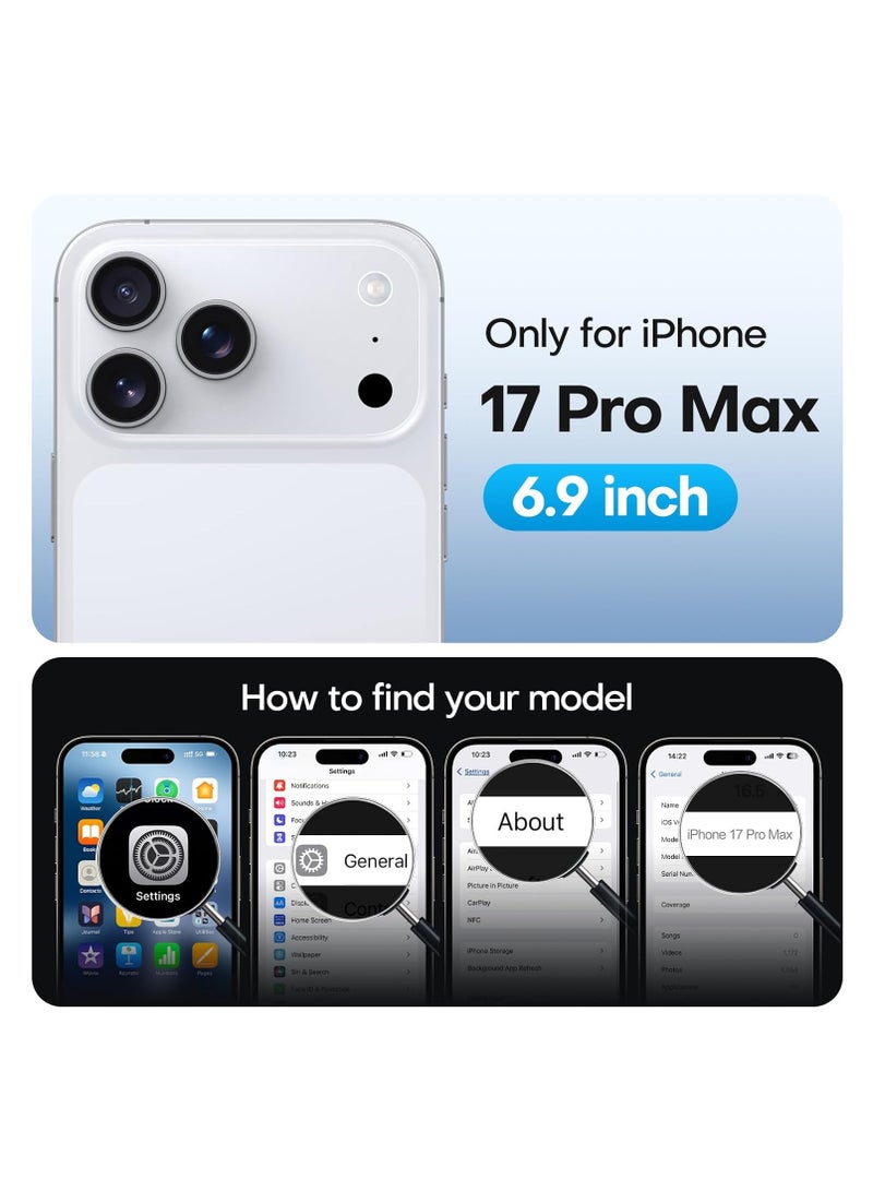 جراب iPhone 17 Pro Max من السيليكون السائل الناعم الملمس، جراب iPhone 17 Pro Max لحماية الجسم بالكامل، مضاد للخدش، مقاوم للصدمات، لهاتف iPhone 17 Pro Max مقاس 6.9 بوصة - Image 2